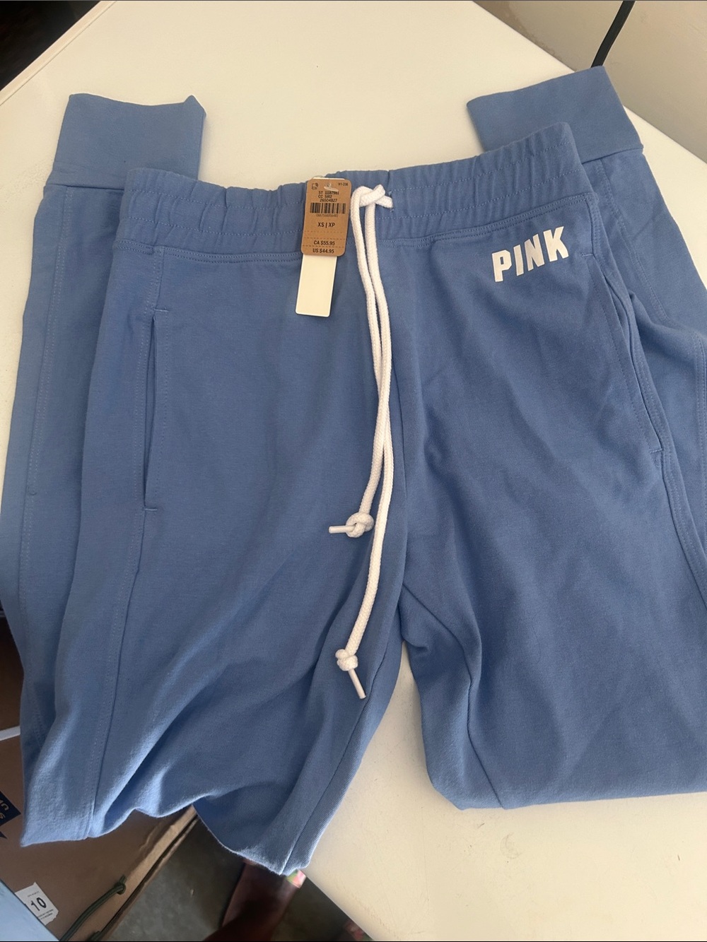 PINK Victoria's Secret Blue Drawstring Joggers